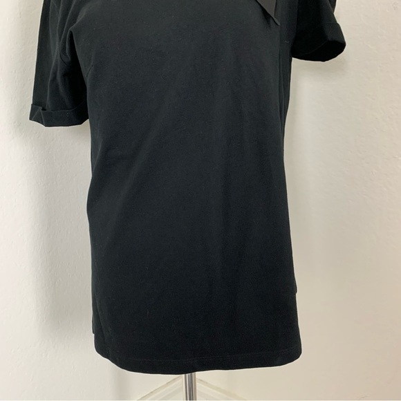 Universal Standard for J. Crew Top Asymmetrical Bow T-Shirt Short Sleeve Sz M - Picture 15 of 16